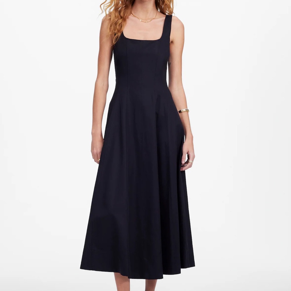 NWT Madewell Seamed Squareneck Midi Dress - Women’s Size 4